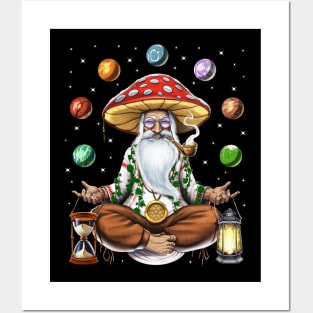 Hippie Mushroom Meditation Posters and Art